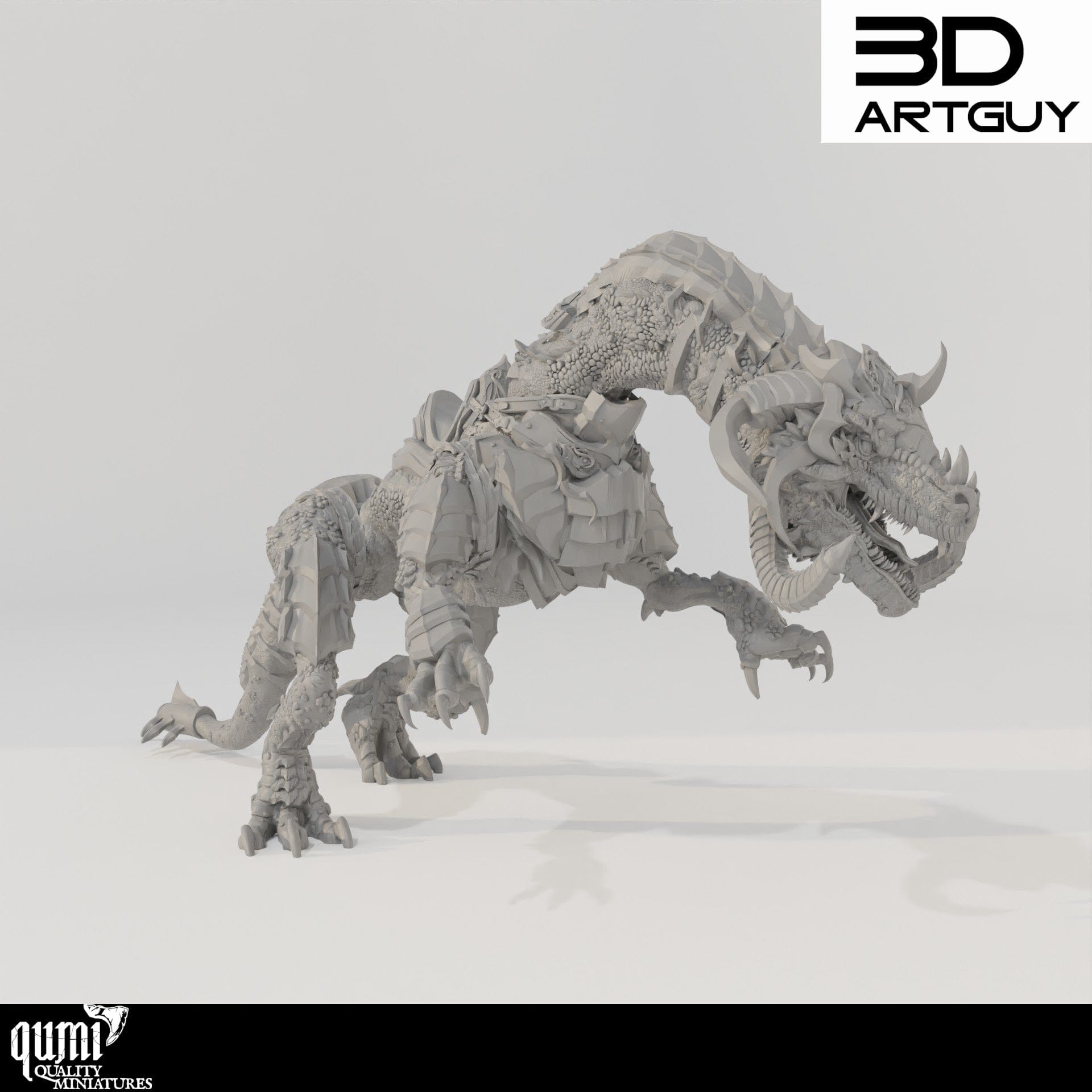 Tabletop RPG Miniature Beast Qumi - 3D ArtGuy Quality Miniatures - Qumi Wargaming Mini Model Figure