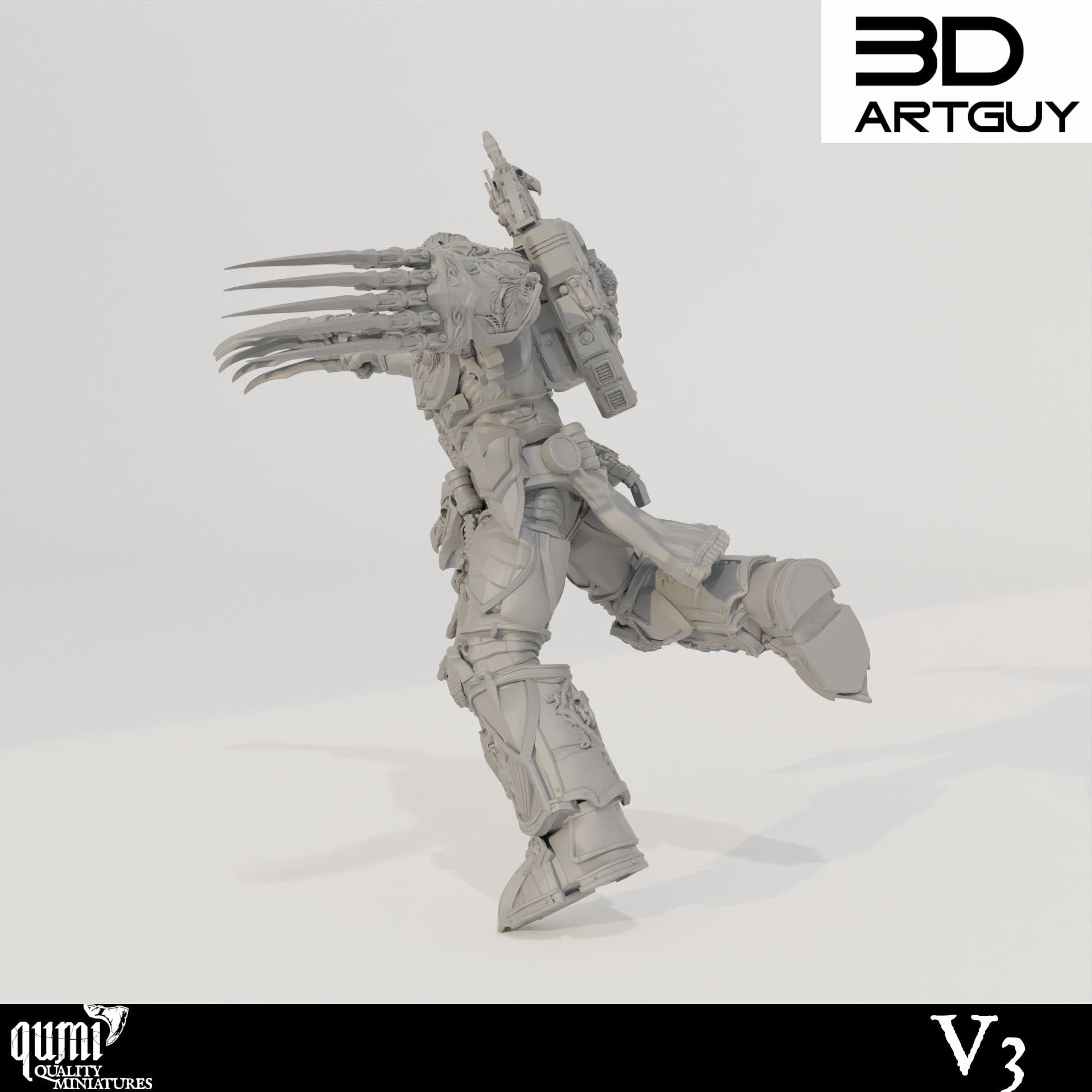 Tabletop RPG Miniature Bird Ninja - Qumi - 3D ArtGuy Quality Miniatures - Qumi Wargaming Mini Model Figure