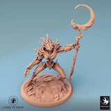 Humanoid Archer Tabletop Miniature - Branchblades by Qumi, 3D printed resin tabletop miniature for RPGs, wargaming and painting