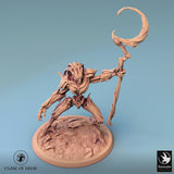 Humanoid Archer Tabletop Miniature - Branchblades by Qumi, 3D printed resin tabletop miniature for RPGs, wargaming and painting