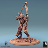 Humanoid Archer Tabletop Miniature - Branchblades by Qumi, 3D printed resin tabletop miniature for RPGs, wargaming and painting
