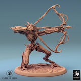 Humanoid Archer Tabletop Miniature - Branchblades by Qumi, 3D printed resin tabletop miniature for RPGs, wargaming and painting
