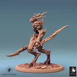Humanoid Archer Tabletop Miniature - Branchblades by Qumi, 3D printed resin tabletop miniature for RPGs, wargaming and painting