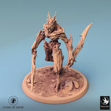 Humanoid Archer Tabletop Miniature - Branchblades by Qumi, 3D printed resin tabletop miniature for RPGs, wargaming and painting