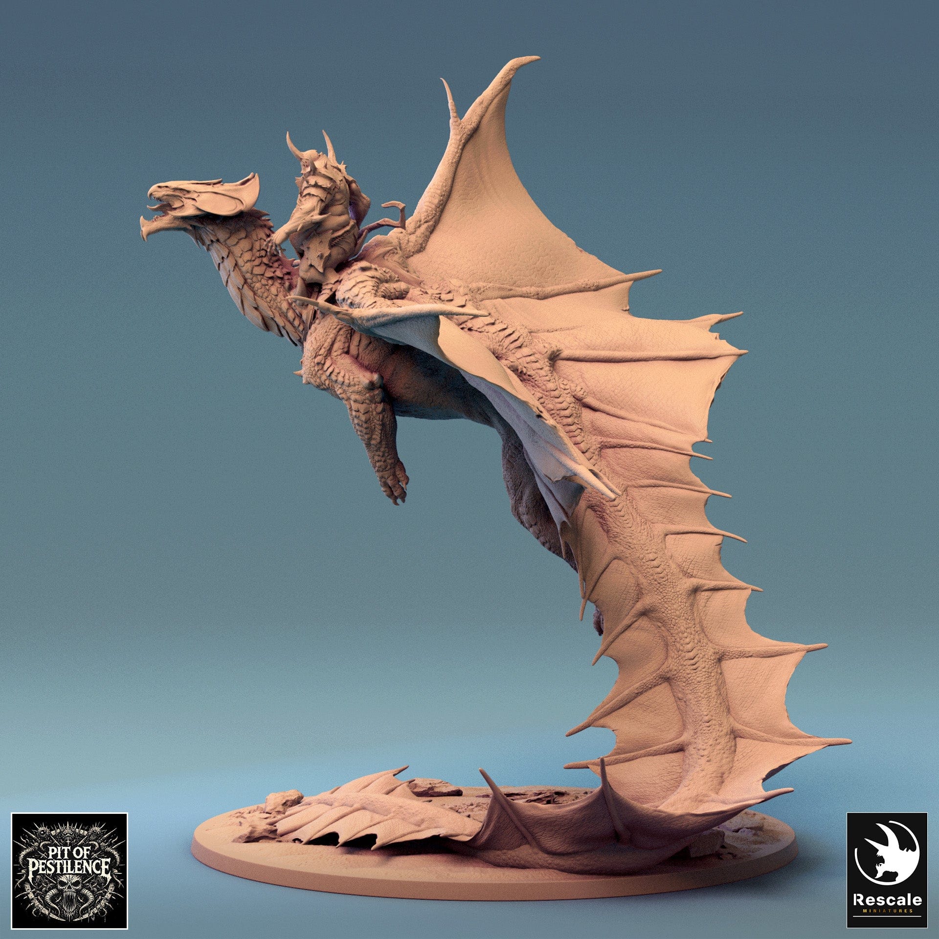 Tabletop RPG Miniature Brass Dragon - 32mm Qumi - Rescale Miniatures Quality Miniatures - Qumi Wargaming Mini Model Figure