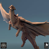 Dragon Brass Dragon Tabletop Miniature - 6821 by Qumi, 3D printed resin tabletop miniature for RPGs, wargaming and painting
