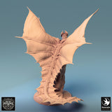 Dragon Brass Dragon Tabletop Miniature - 6821 by Qumi, 3D printed resin tabletop miniature for RPGs, wargaming and painting
