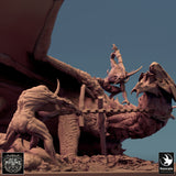 Dragon Brass Dragon Tabletop Miniature - 6821 by Qumi, 3D printed resin tabletop miniature for RPGs, wargaming and painting