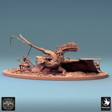 Dragon Brass Dragon Tabletop Miniature - 6821 by Qumi, 3D printed resin tabletop miniature for RPGs, wargaming and painting