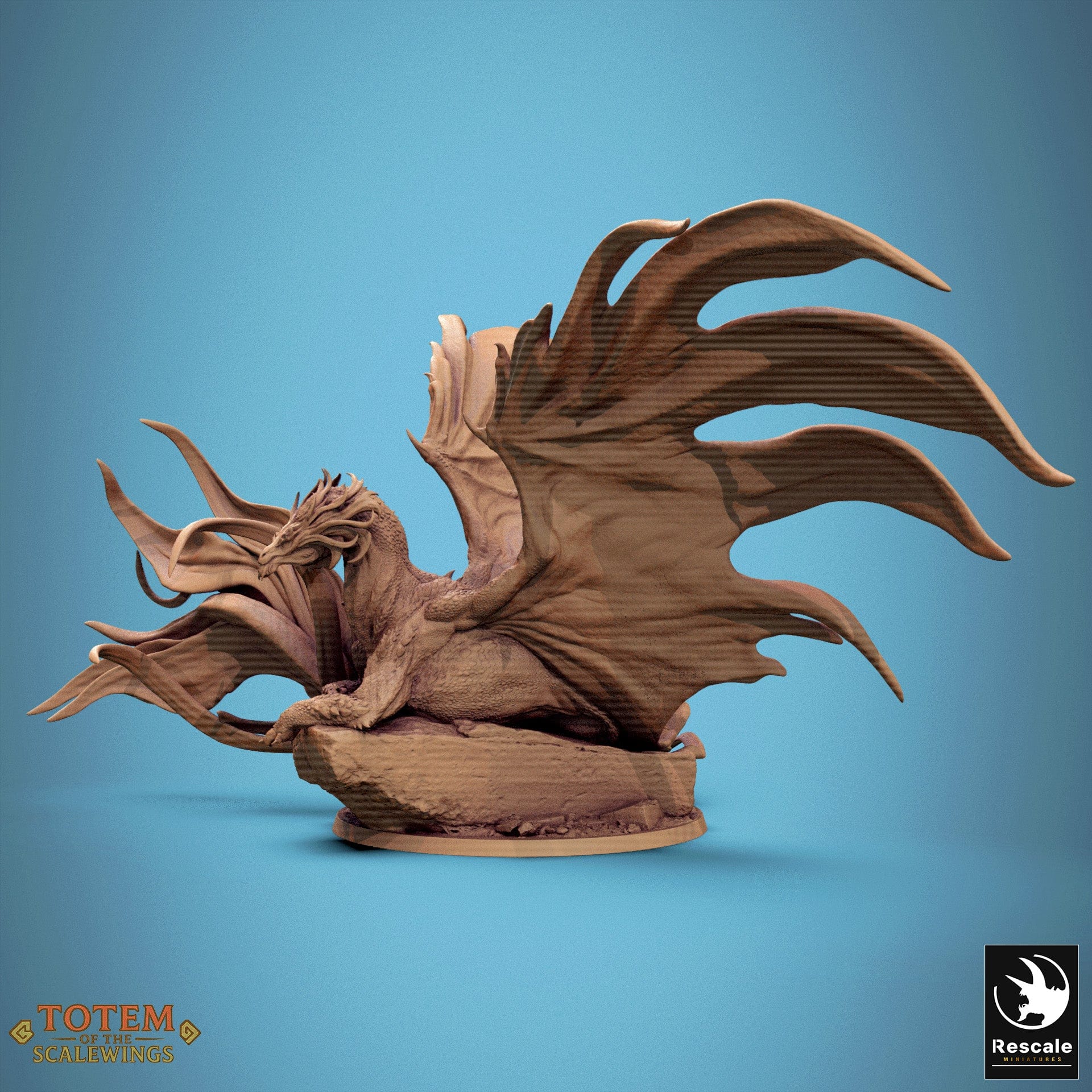 Tabletop RPG Miniature Brass Dragon 32mm Qumi Rescale Miniatures Quality Miniatures - Qumi Wargaming Mini Model Figure
