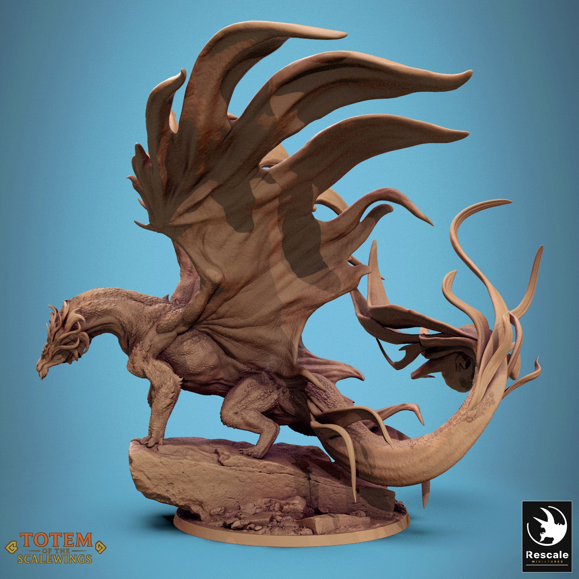 Tabletop RPG Miniature Brass Dragon 32mm Qumi Rescale Miniatures Quality Miniatures - Qumi Wargaming Mini Model Figure