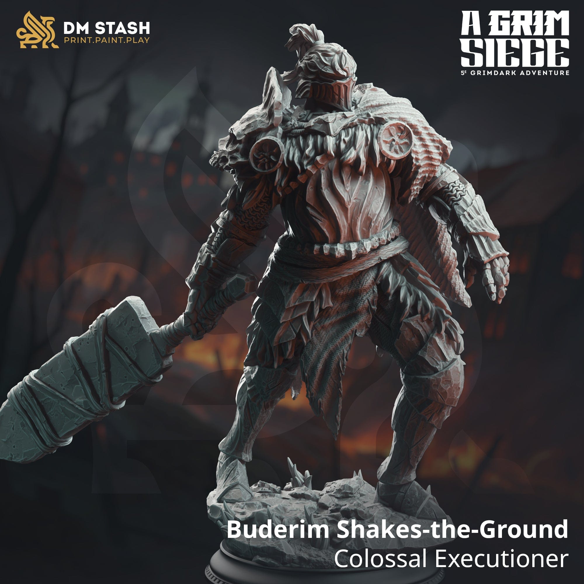 Tabletop RPG Miniature Buderim Shakes 32mm 75mm Qumi DM Stash Quality Miniatures - Qumi Wargaming Mini Model Figure