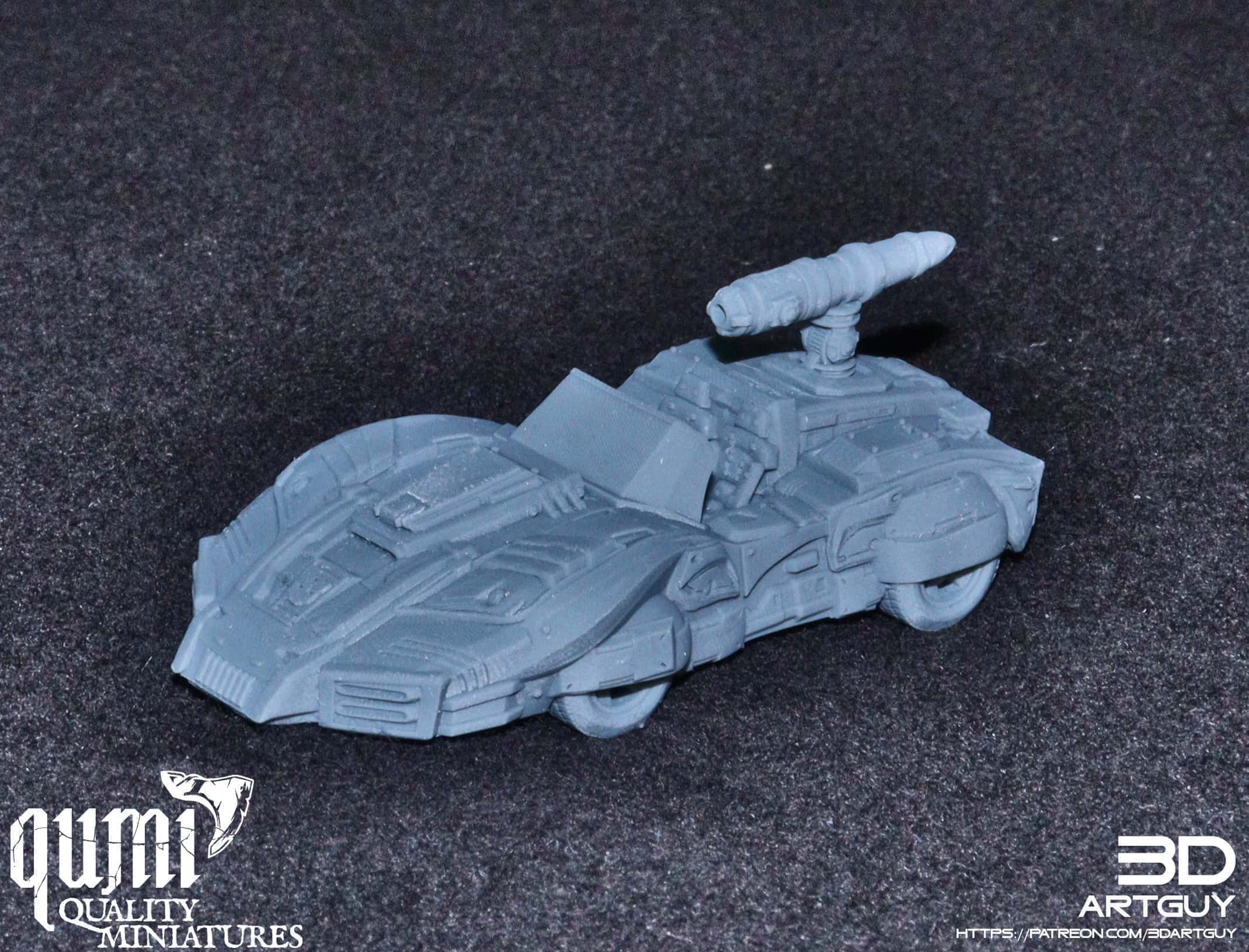 Tabletop RPG Miniature Car V1 -  3D Resin Printed Vehicle Quality Miniatures - Qumi Wargaming Mini Model Figure