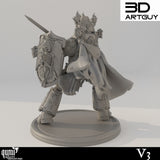Champion Tabletop Miniatures by Qumi, 3D printed resin tabletop miniature for RPGs, wargaming and painting