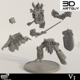 Champion Tabletop Miniatures by Qumi, 3D printed resin tabletop miniature for RPGs, wargaming and painting