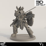 Champion Tabletop Miniatures by Qumi, 3D printed resin tabletop miniature for RPGs, wargaming and painting