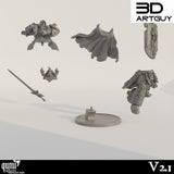 Champion Tabletop Miniatures by Qumi, 3D printed resin tabletop miniature for RPGs, wargaming and painting