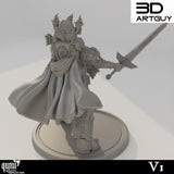 Champion Tabletop Miniatures by Qumi, 3D printed resin tabletop miniature for RPGs, wargaming and painting