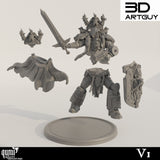 Champion Tabletop Miniatures by Qumi, 3D printed resin tabletop miniature for RPGs, wargaming and painting