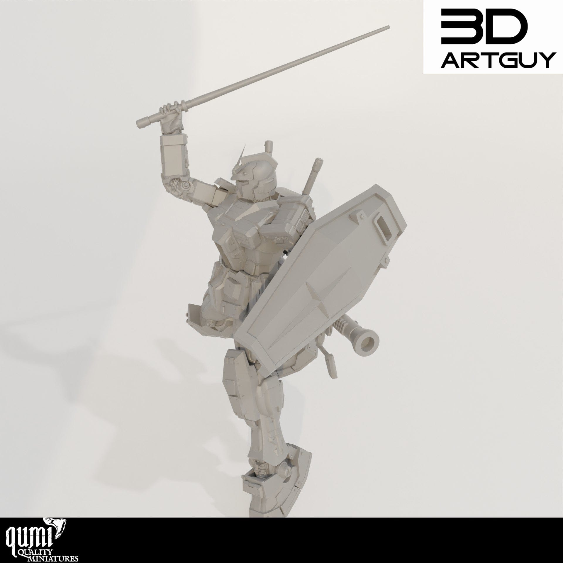 Tabletop RPG Miniature Classic Mech - Size L - Qumi Quality Miniatures - Qumi Wargaming Mini Model Figure