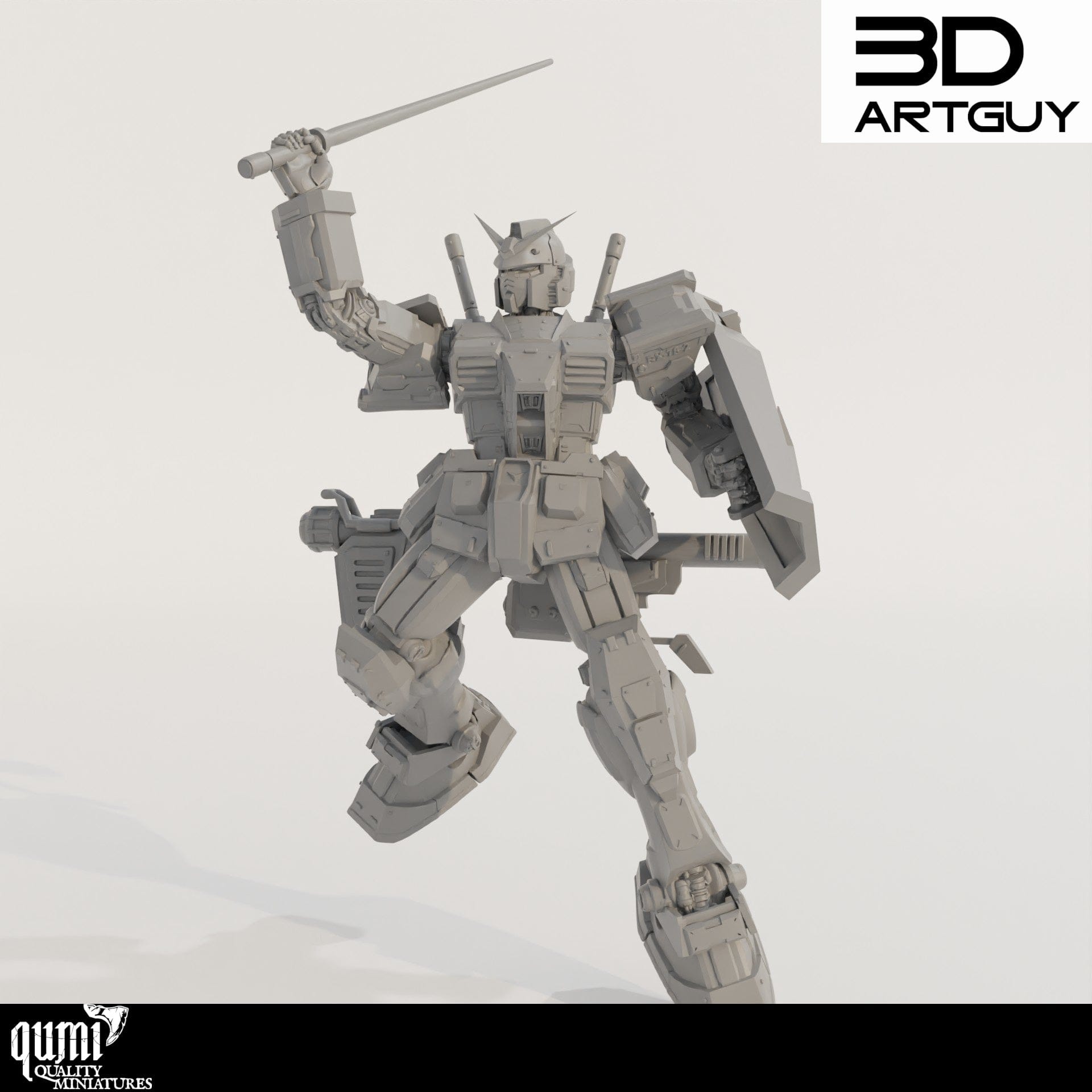 Tabletop RPG Miniature Classic Mech - Size L - Qumi Quality Miniatures - Qumi Wargaming Mini Model Figure