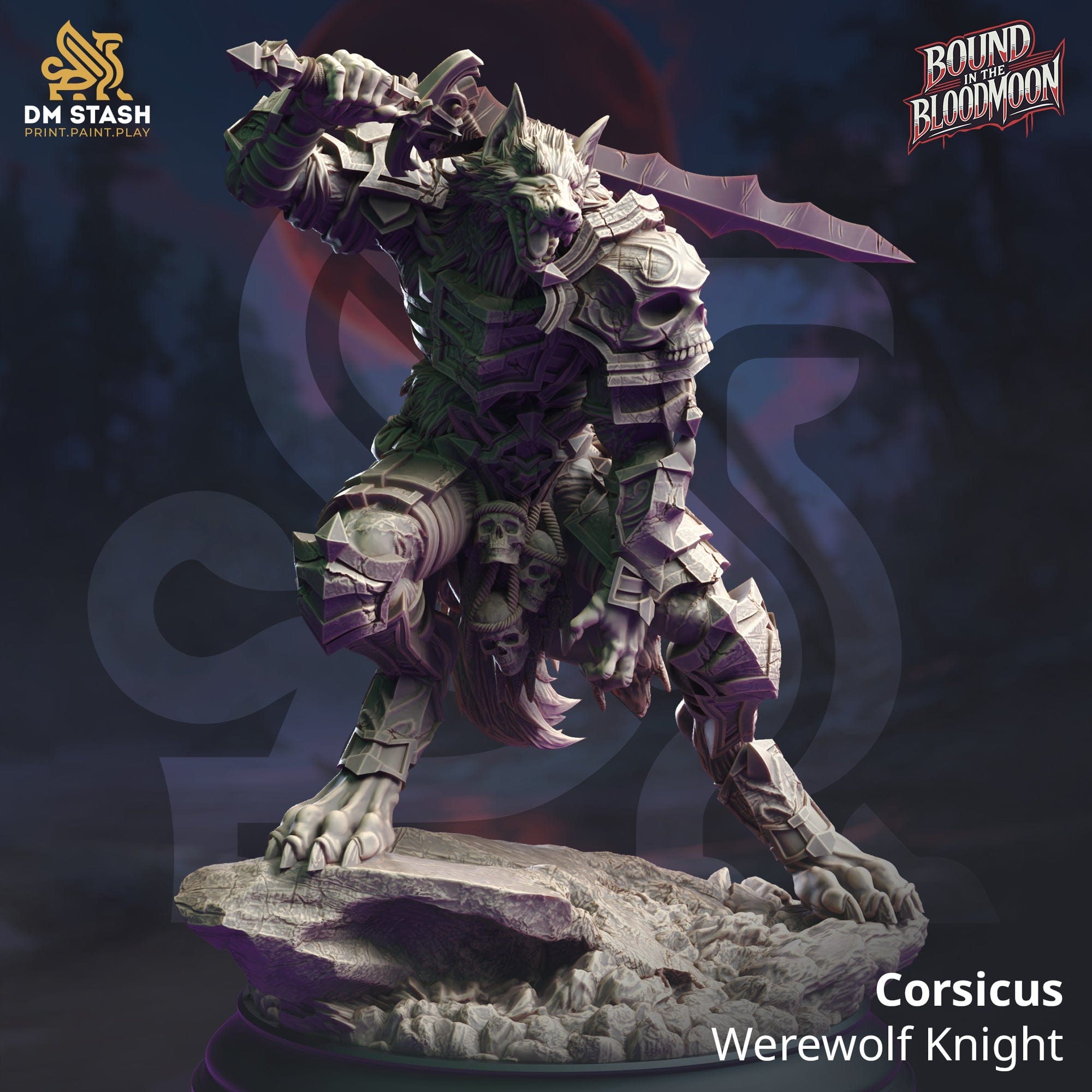 Tabletop RPG Miniature Corsicus - 32mm 75mm Qumi DM Stash Quality Miniatures - Qumi Wargaming Mini Model Figure