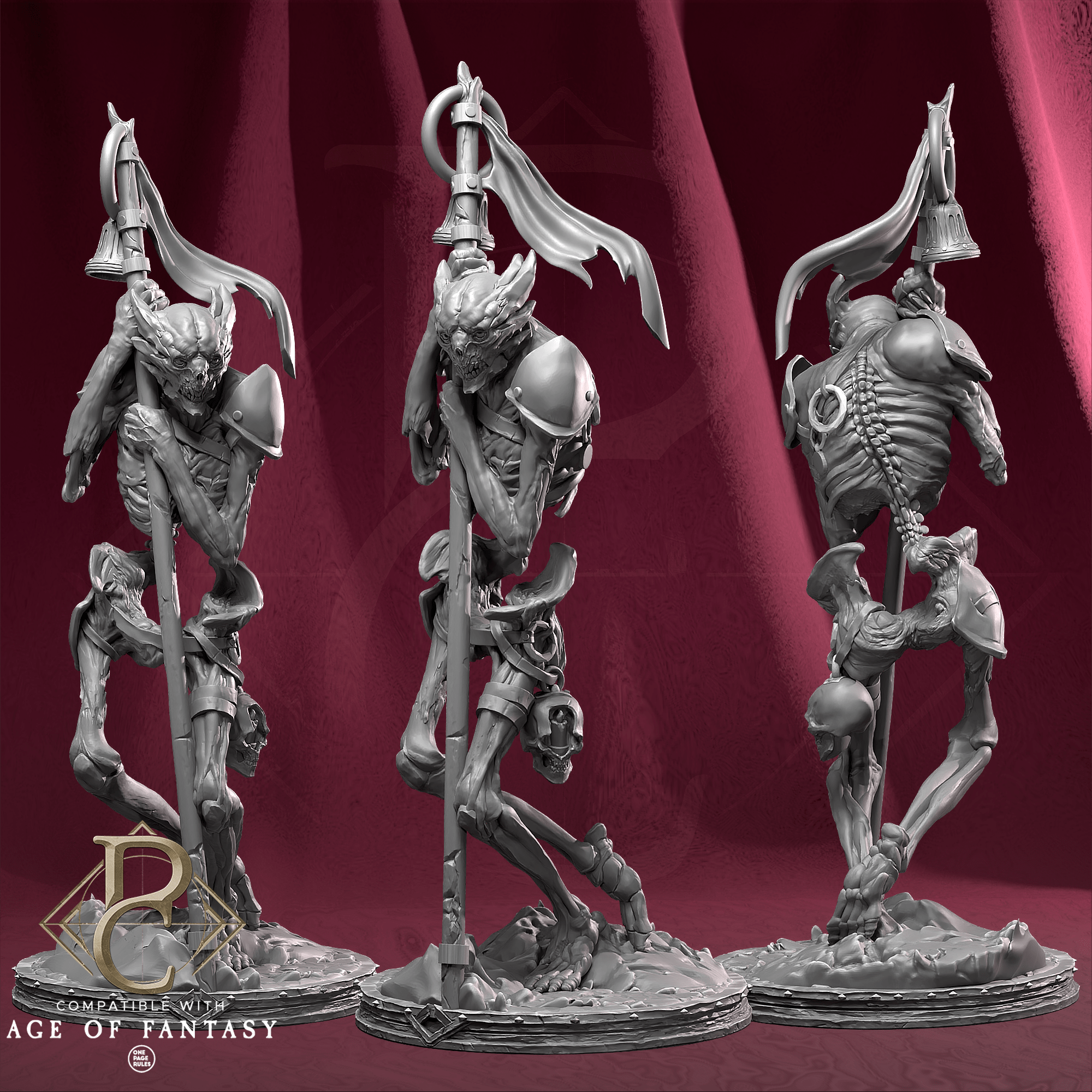 Tabletop RPG Miniature Custos Purgatorii On Foot - 32mm XL Size Qumi Parasite Collectibles Quality Miniatures - Qumi Wargaming Mini Model Figure