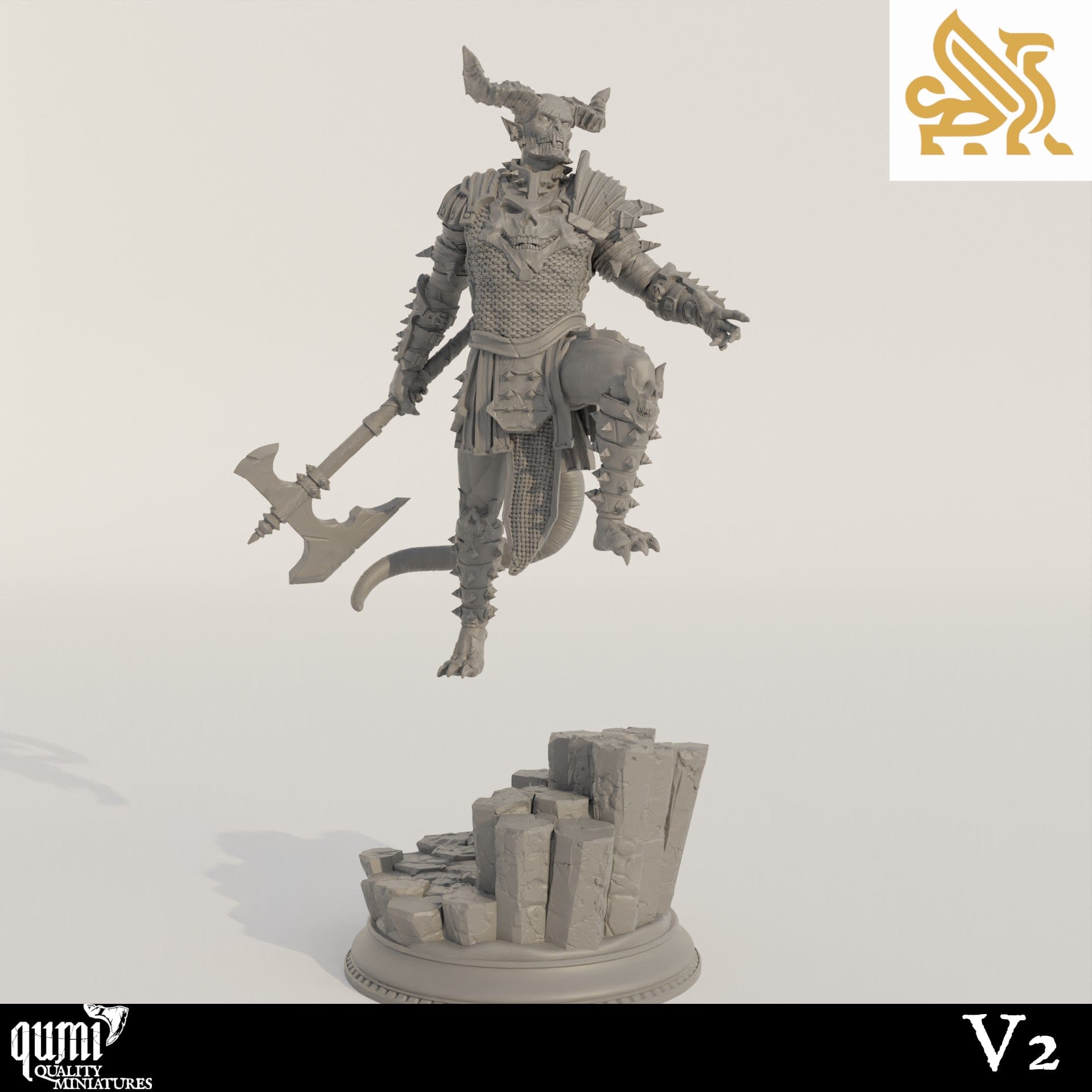 Tabletop RPG Miniature Demons of the Abyss - 32mm 75mm Qumi - DM Stash Quality Miniatures - Qumi Wargaming Mini Model Figure