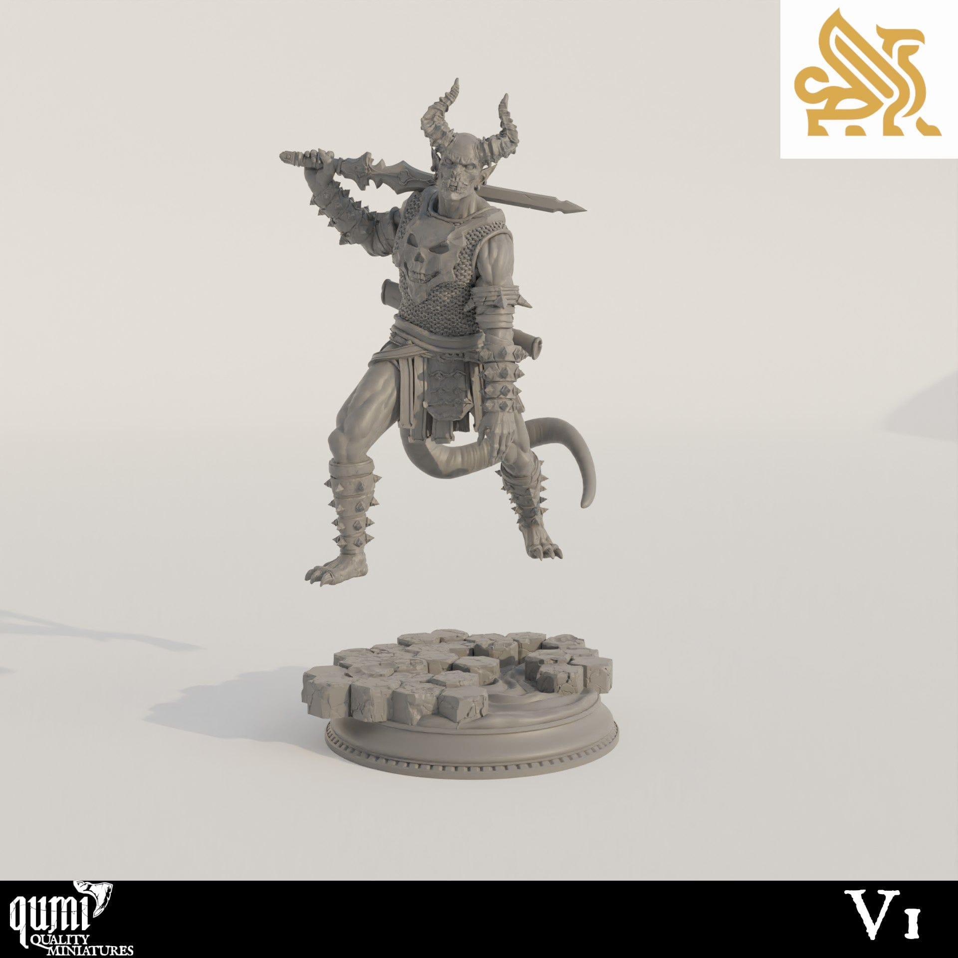 Tabletop RPG Miniature Demons of the Abyss - 32mm 75mm Qumi - DM Stash Quality Miniatures - Qumi Wargaming Mini Model Figure