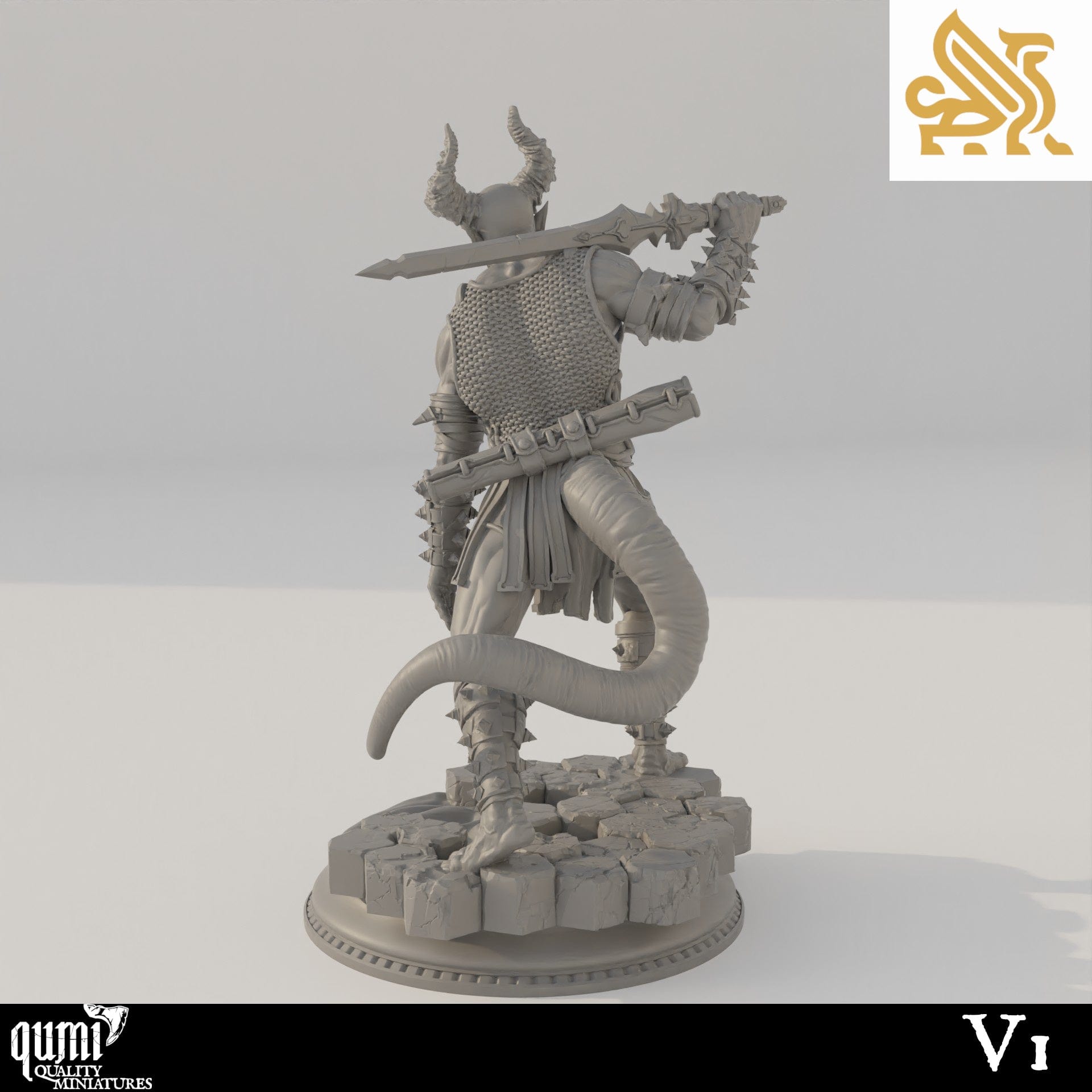 Tabletop RPG Miniature Demons of the Abyss - 32mm 75mm Qumi - DM Stash Quality Miniatures - Qumi Wargaming Mini Model Figure