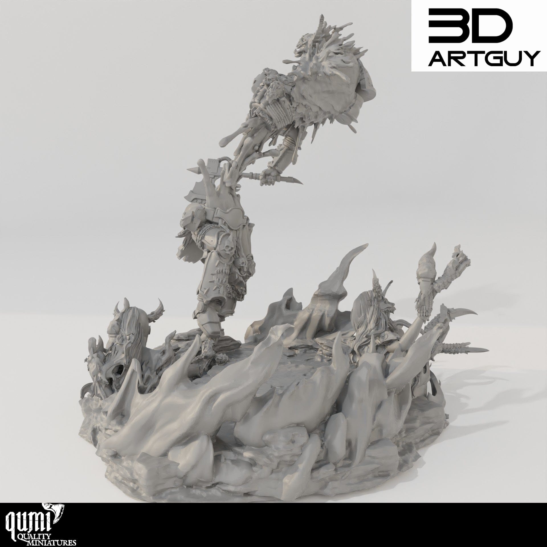 Tabletop RPG Miniature Diorama Knight Of Purity - Qumi Quality Miniatures - Qumi Wargaming Mini Model Figure