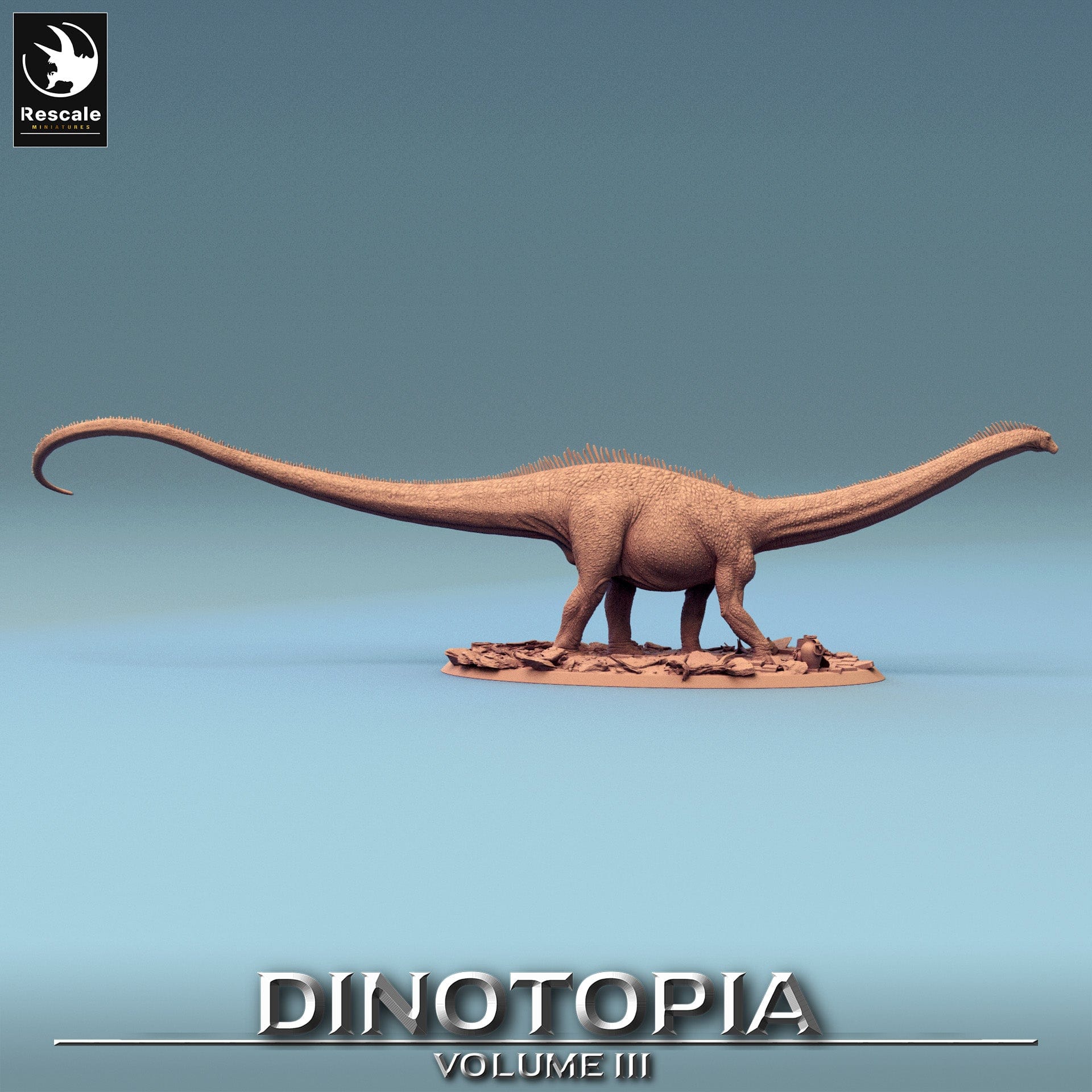 Tabletop RPG Miniature Diplodocus - 32mm Qumi - Rescale Miniatures Quality Miniatures - Qumi Wargaming Mini Model Figure