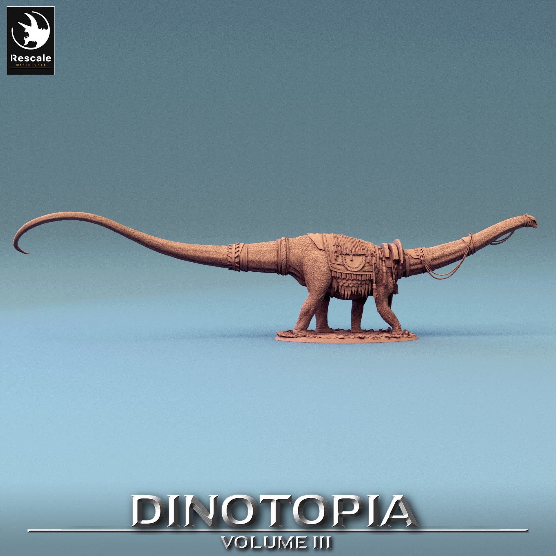Tabletop RPG Miniature Diplodocus Caravan - 32mm Qumi - Rescale Miniatures Quality Miniatures - Qumi Wargaming Mini Model Figure