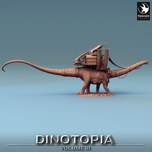 Tabletop RPG Miniature Diplodocus Caravan - 32mm Qumi - Rescale Miniatures Quality Miniatures - Qumi Wargaming Mini Model Figure