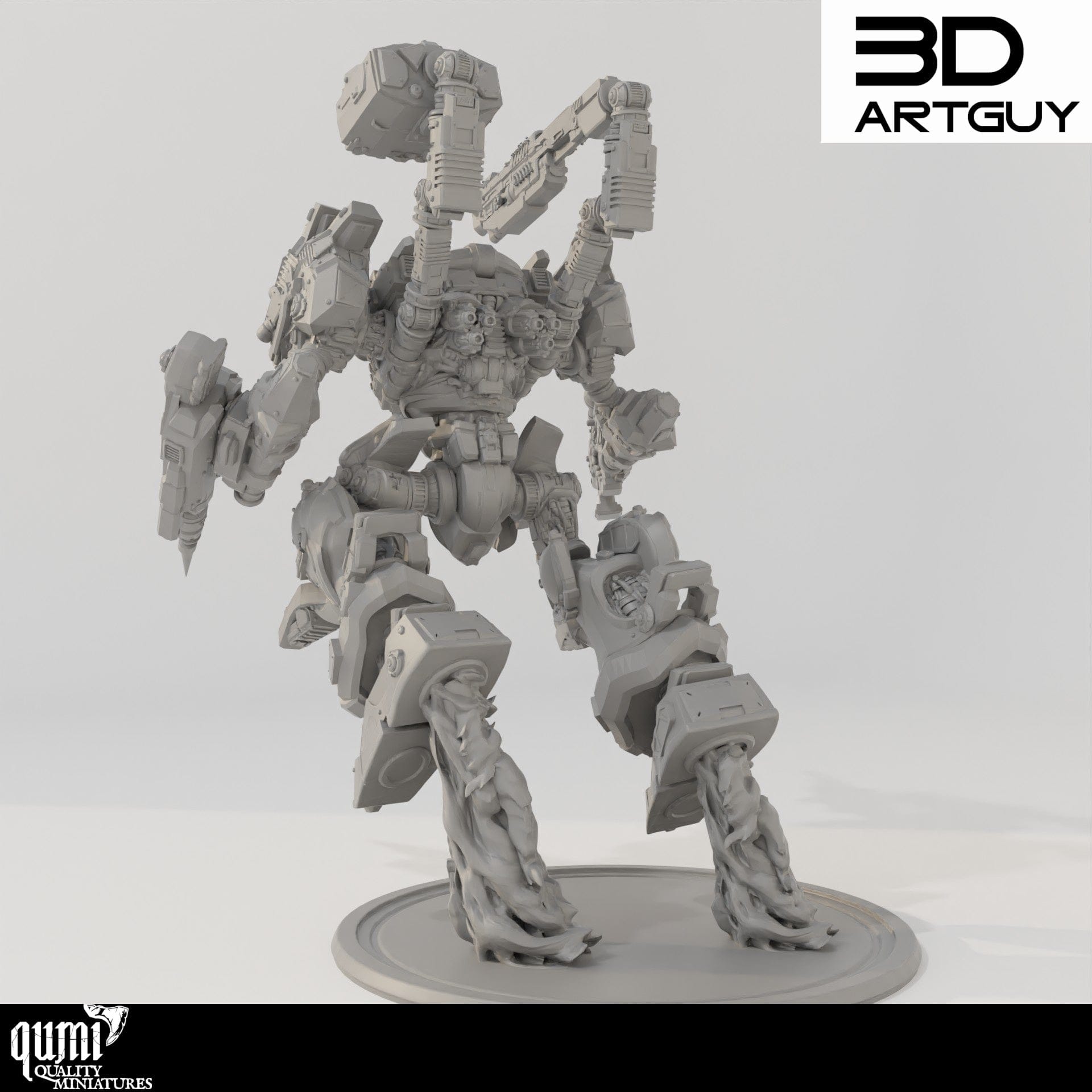 Tabletop RPG Miniature Domination Mech - Size L - Qumi Quality Miniatures - Qumi Wargaming Mini Model Figure