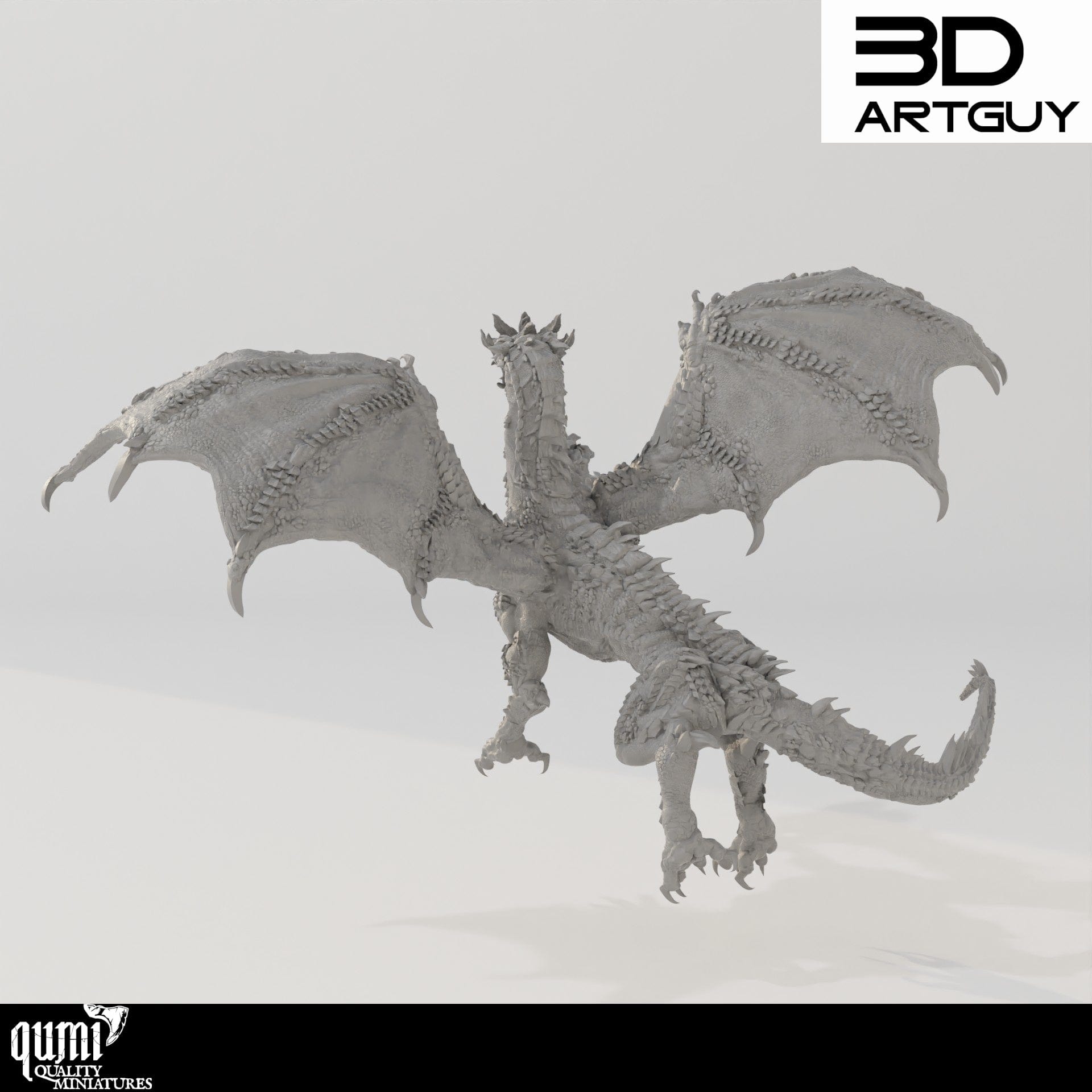 Tabletop RPG Miniature Dragon - Size XL - Qumi Quality Miniatures - Qumi Wargaming Mini Model Figure