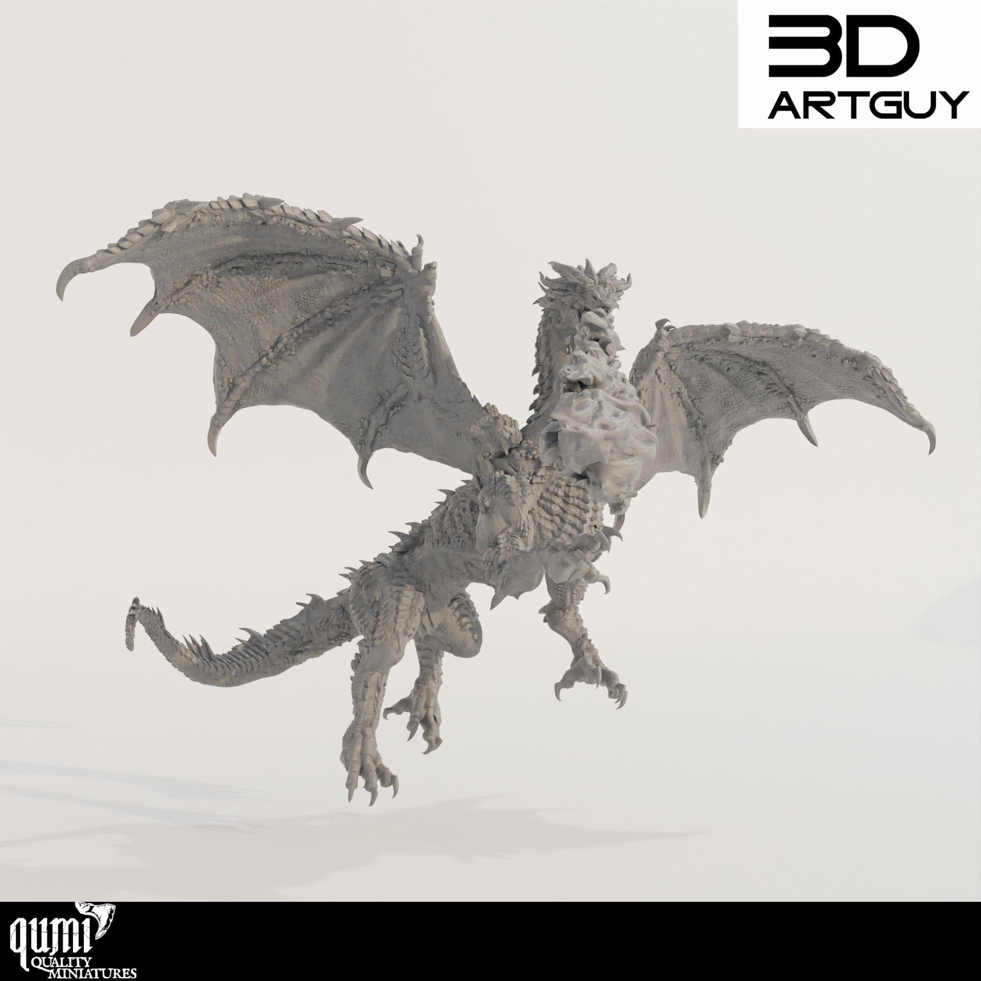Tabletop RPG Miniature Dragon - Size XL - Qumi Quality Miniatures - Qumi Wargaming Mini Model Figure