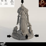 Reference image displaying the scale and base diameter for the Drenial and Bermegoth resin model.