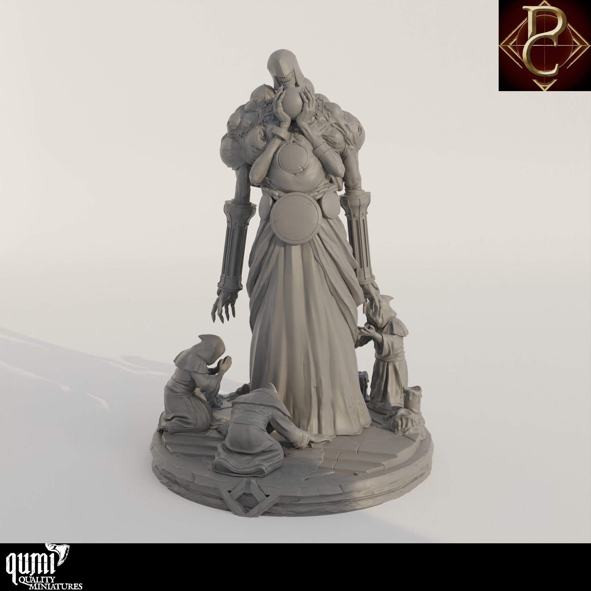 Tabletop RPG Miniature Drenial and Bermegoth - 75mm 110mm Qumi - Parasite Collectibles Quality Miniatures - Qumi Wargaming Mini Model Figure