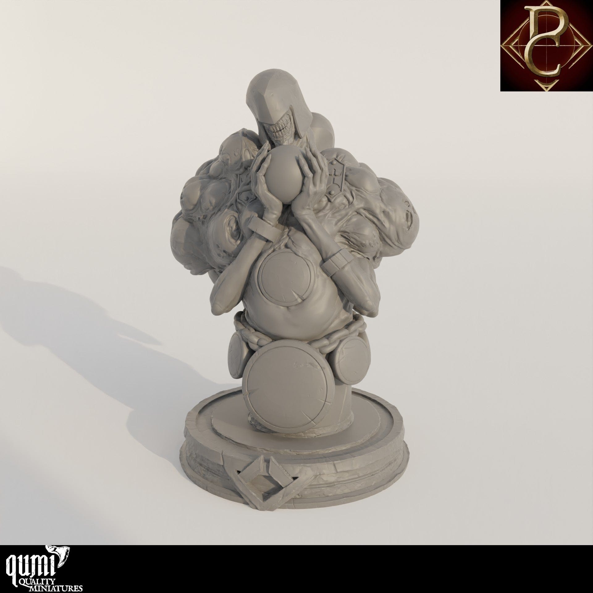 Tabletop RPG Miniature Drenial and Bermegoth Bust - 75mm 110mm Qumi - Parasite Collectibles Quality Miniatures - Qumi Wargaming Mini Model Figure