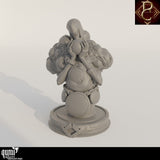 Frontansicht der Drenial und Bermegoth Fantasy-Büste aus grauem Resin.