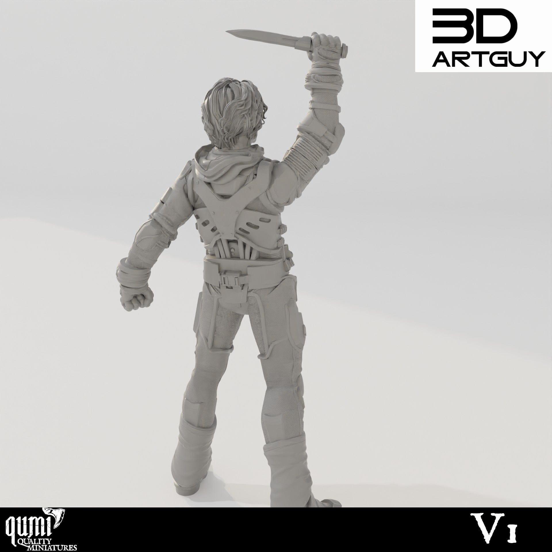Tabletop RPG Miniature Duke Rally - Qumi - 3D ArtGuy Quality Miniatures - Qumi Wargaming Mini Model Figure