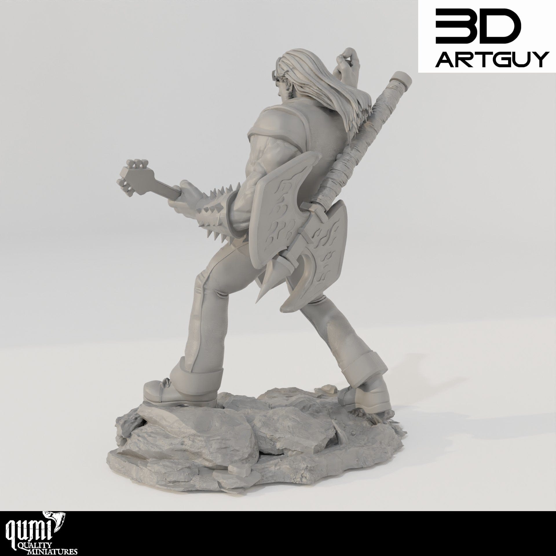 Tabletop RPG Miniature Eddie - Qumi - 3D ArtGuy Quality Miniatures - Qumi Wargaming Mini Model Figure
