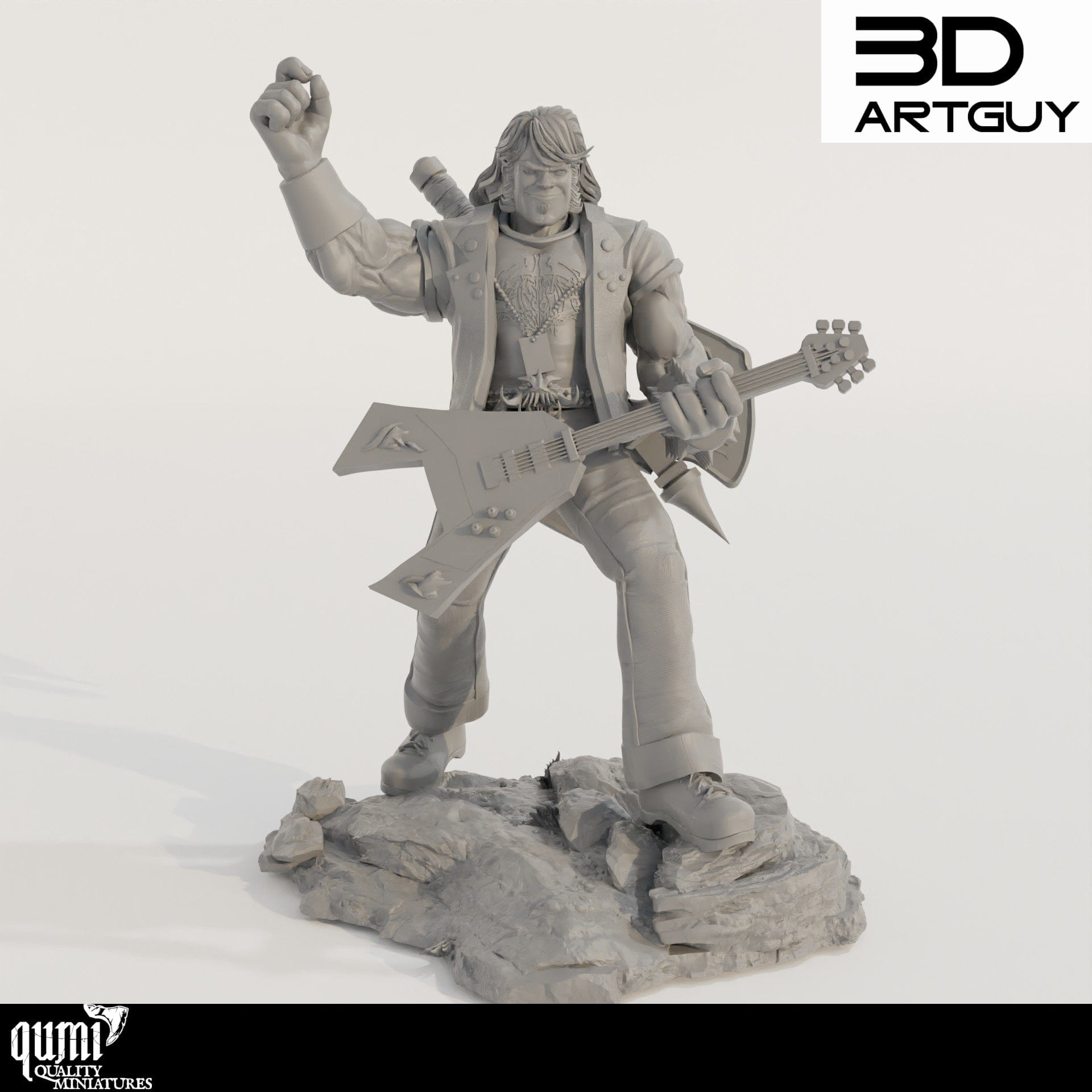 Tabletop RPG Miniature Eddie - Qumi - 3D ArtGuy Quality Miniatures - Qumi Wargaming Mini Model Figure