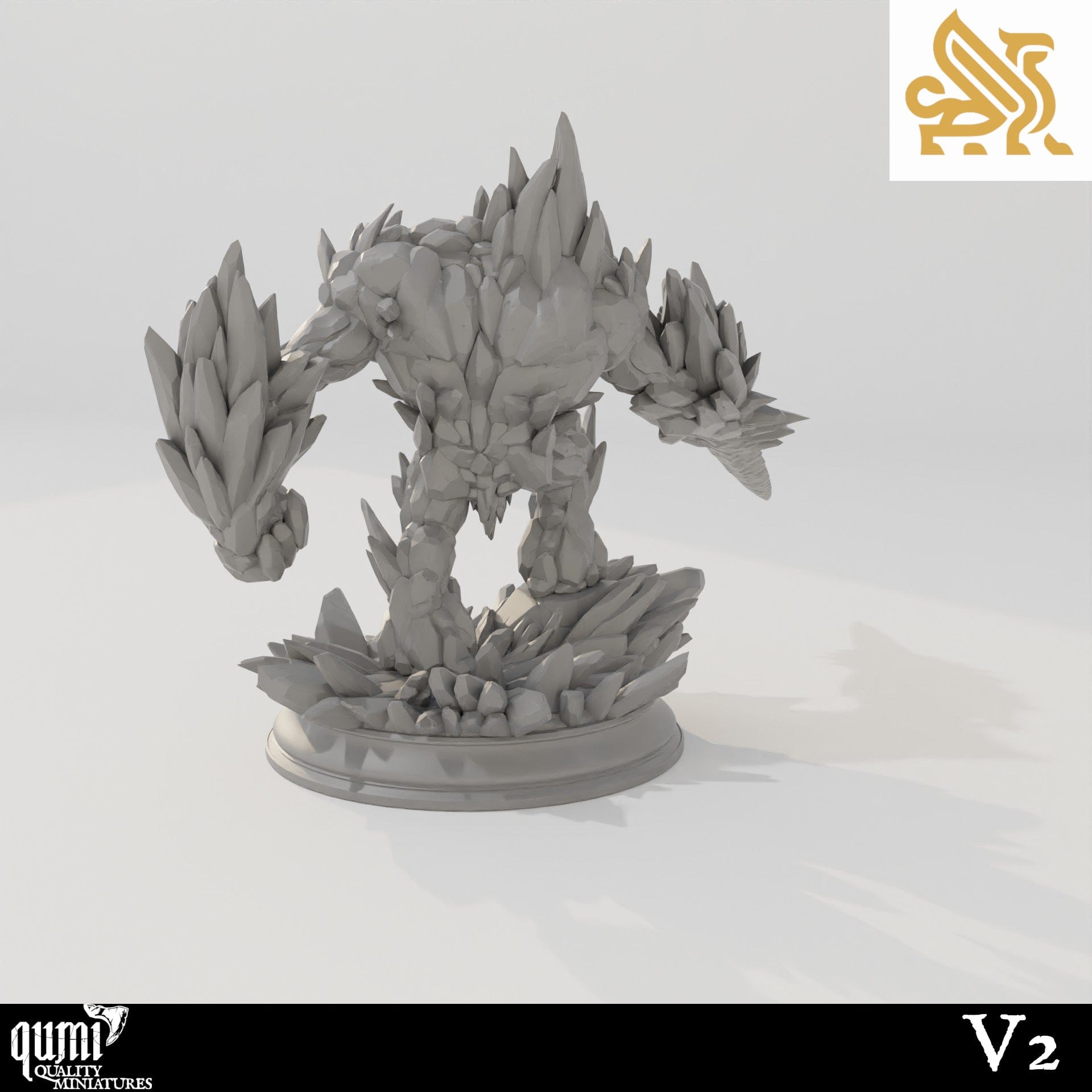 Tabletop RPG Miniature Elemental Golems 32mm Qumi - DM Stash Quality Miniatures - Qumi Wargaming Mini Model Figure