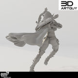 Elf Archer Tabletop Miniature by Qumi, 3D printed resin tabletop miniature for RPGs, wargaming and painting