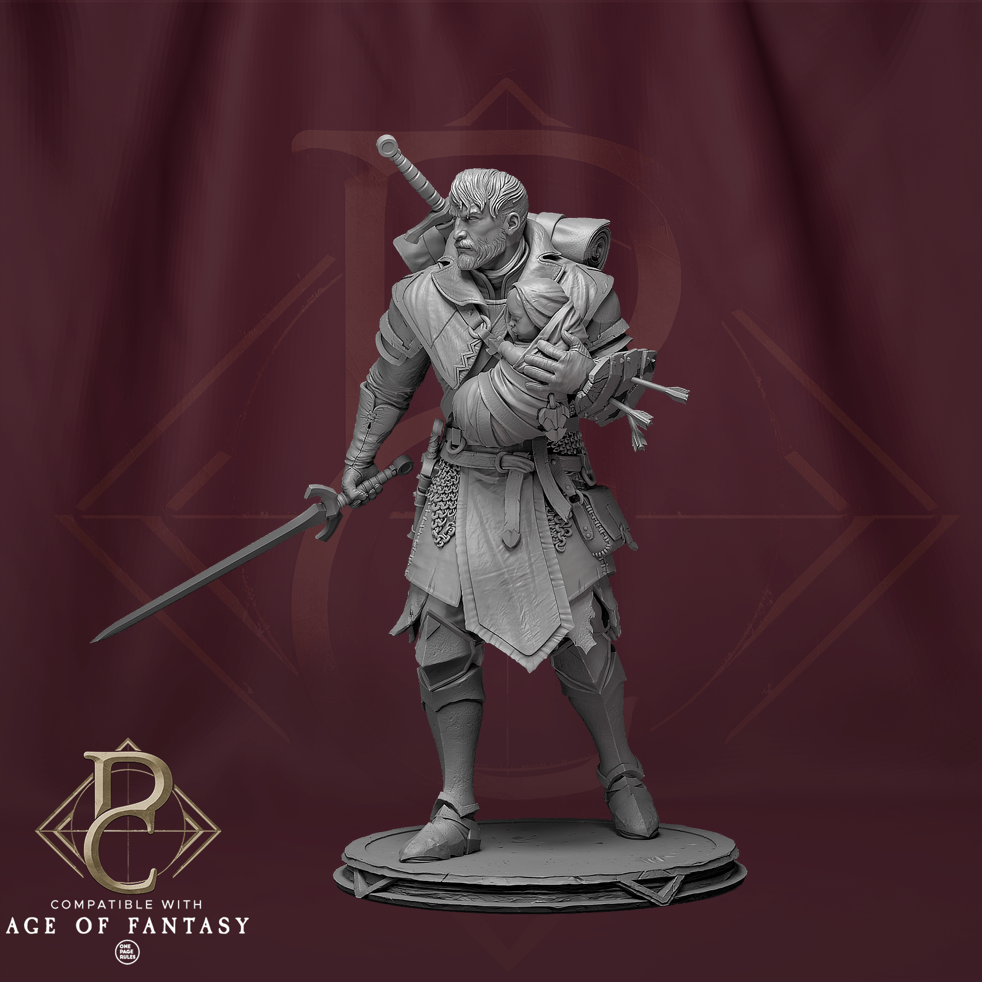 Tabletop RPG Miniature Eon - 32mm to L Size - Qumi - Parasite Collectibles Quality Miniatures - Qumi Wargaming Mini Model Figure