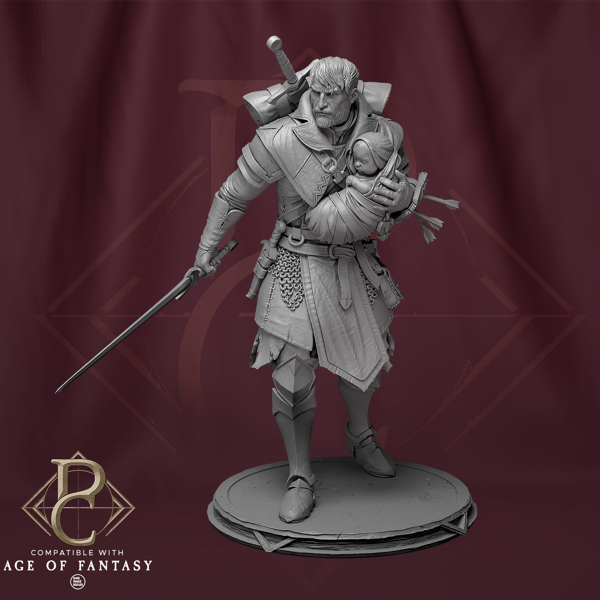 Tabletop RPG Miniature Eon - 32mm to L Size - Qumi - Parasite Collectibles Quality Miniatures - Qumi Wargaming Mini Model Figure