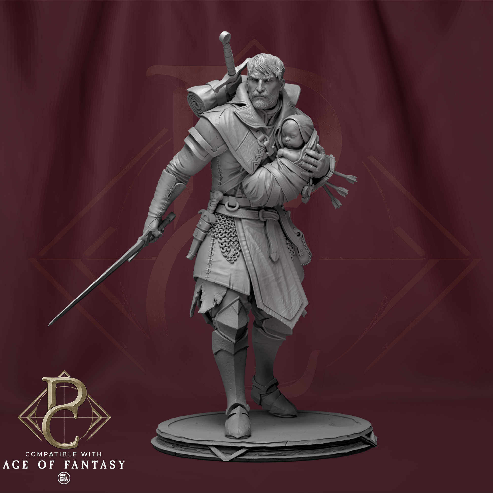 Tabletop RPG Miniature Eon - 32mm to L Size - Qumi - Parasite Collectibles Quality Miniatures - Qumi Wargaming Mini Model Figure