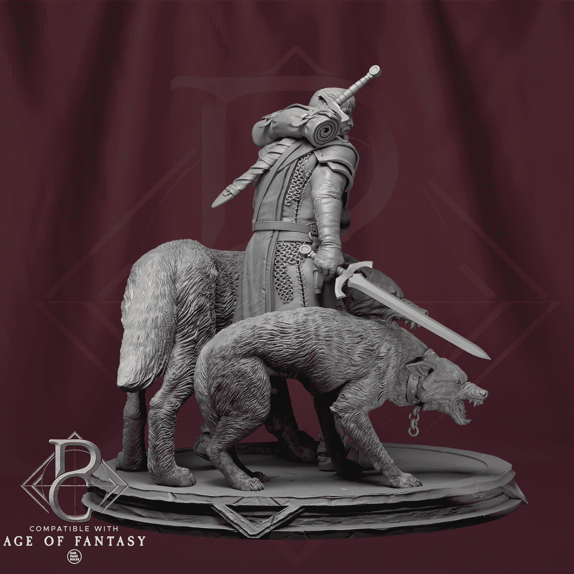 Tabletop RPG Miniature Eon and the child - 32mm Qumi - Parasite Collectibles Quality Miniatures - Qumi Wargaming Mini Model Figure